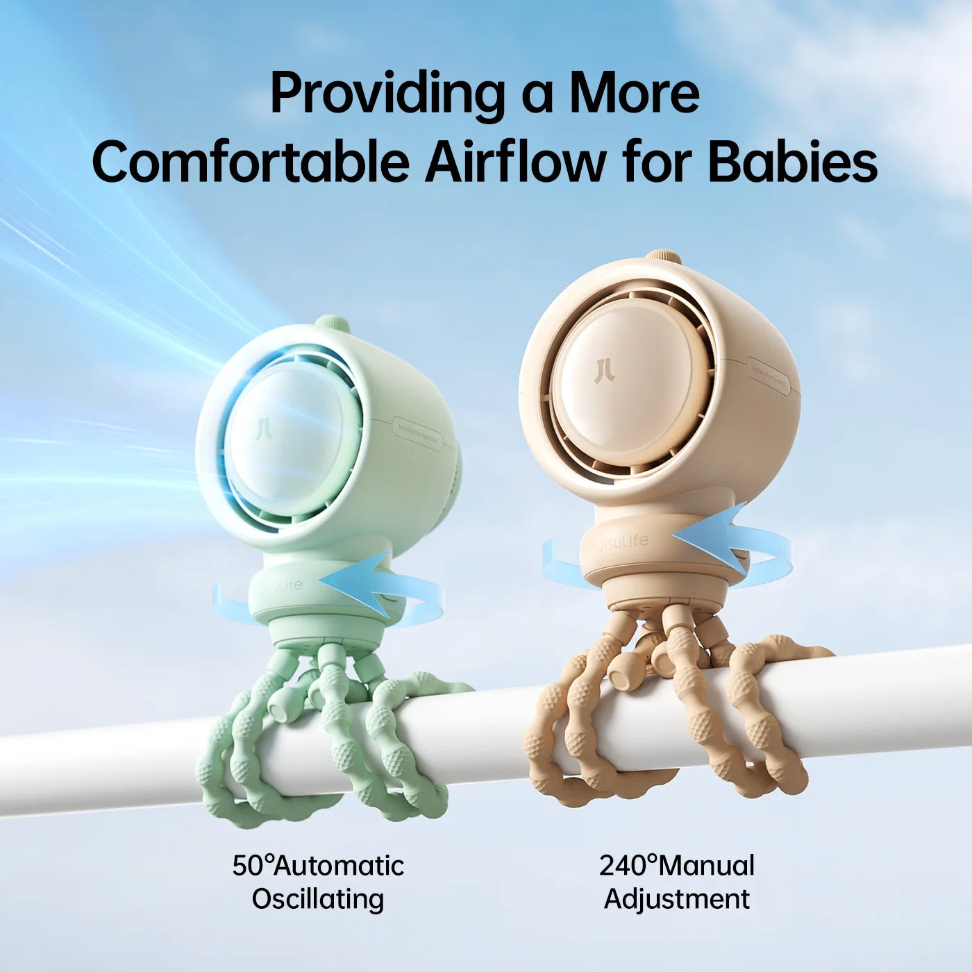 Air Purify Turbo Fan For Stroller Fan For Strollers