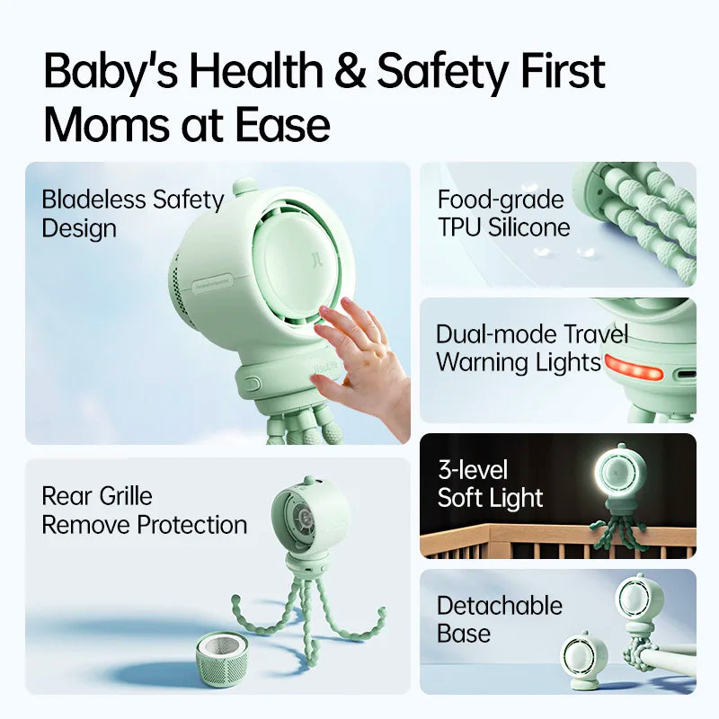 Air Purify Turbo Fan For Stroller Fan For Strollers