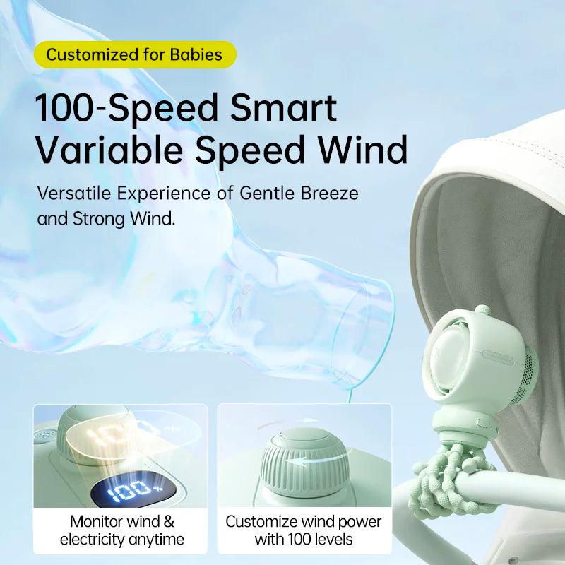 Air Purify Turbo Fan For Stroller Fan For Strollers