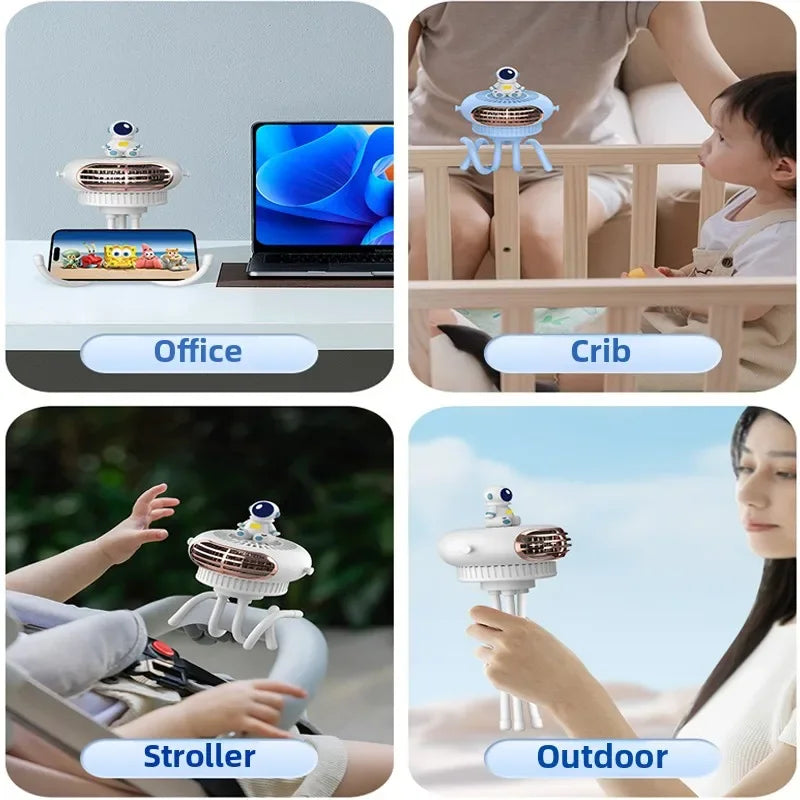Desktop Folding Fan For Stroller Fan For Strollers