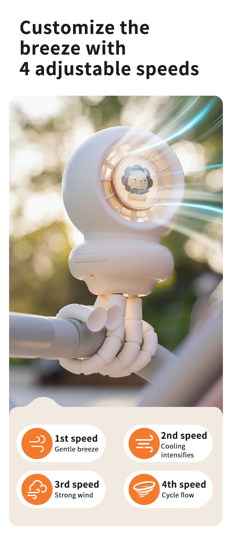 Multi Use Baby Fan For Stroller Fan For Strollers