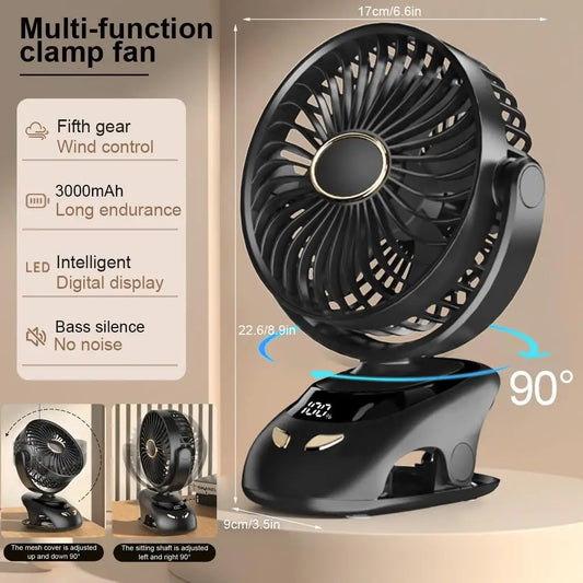 Camping Portable USB Clip Fan For Stroller Fan For Strollers