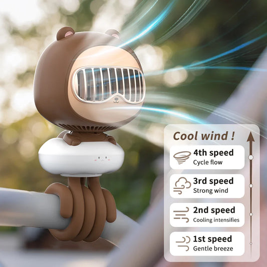 Mini Flexible Legs Fan For Stroller Fan For Strollers