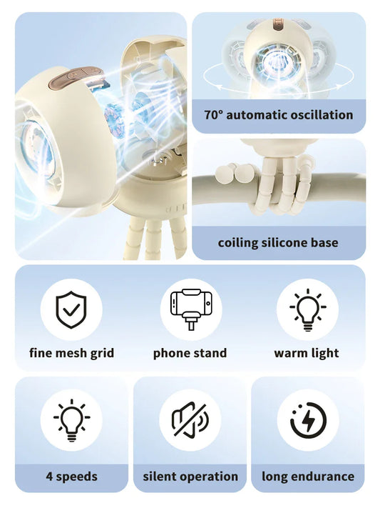Multi Use Baby Fan For Stroller Fan For Strollers